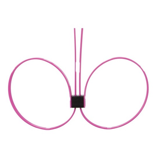 DISPOSABLE OUCH! ZIP TIE CUFFS EXTENDED PINK