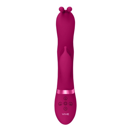 GADA - VIBRATING BUNNY EAR G-SPOT RABBIT WITH PULSE WAVE SHAFT