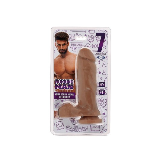 DILDO WORKING MAN YOUR INFLUENCER 7' 18 CM