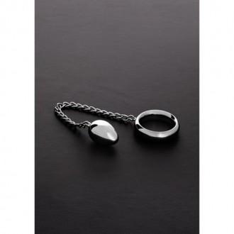 ANILLO PARA EL PENE DONUT CON HUEVO ANAL 1.8 X 1.8 / 45/45 MM STEEL