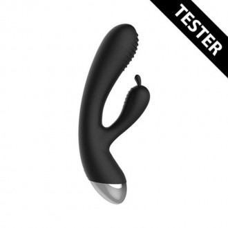 E-STIMULATION COCK RING WITH BALLSTRAP - BLACK - TESTER