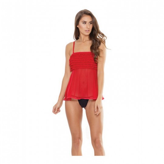 BABYDOLL WITH RUFFLES - ONE SIZE