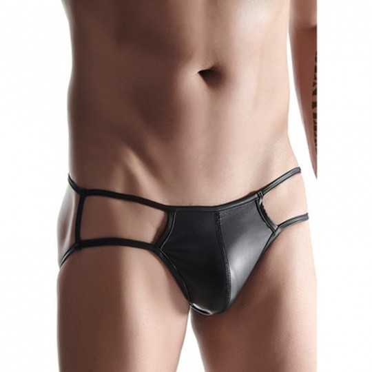 WETLOOK MEN\&#039;S BRIEFS - XXL - BLACK