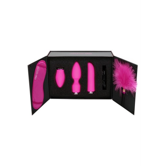 PLEASURE KIT #4 - VIBRATOR WITH DIFFERENT ATTACHMENTS