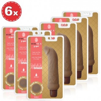 PACK WITH 6 NATURAL FEELING G-SPOT BROWN VIBRATORS