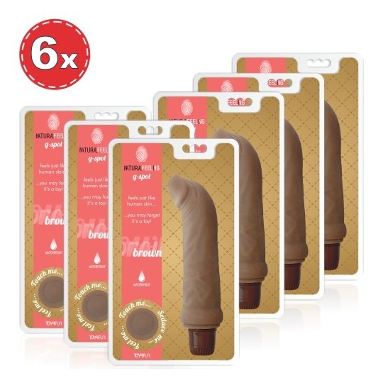 PACK COM 6 VIBRADORES NATURAL FEELING G-SPOT BROWN