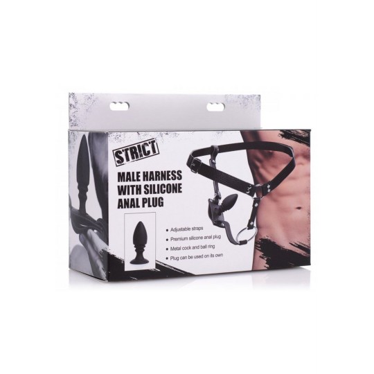 MEN&#039;S HARNESS WITH SILICONE BUTT PLUG