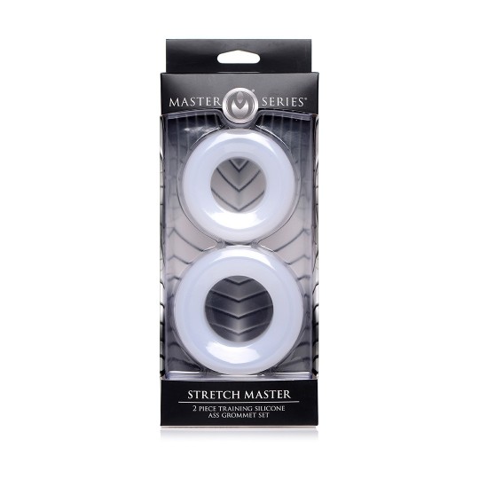 STRETCH MASTER - 2-PIECE SILICONE ANAL RING SET