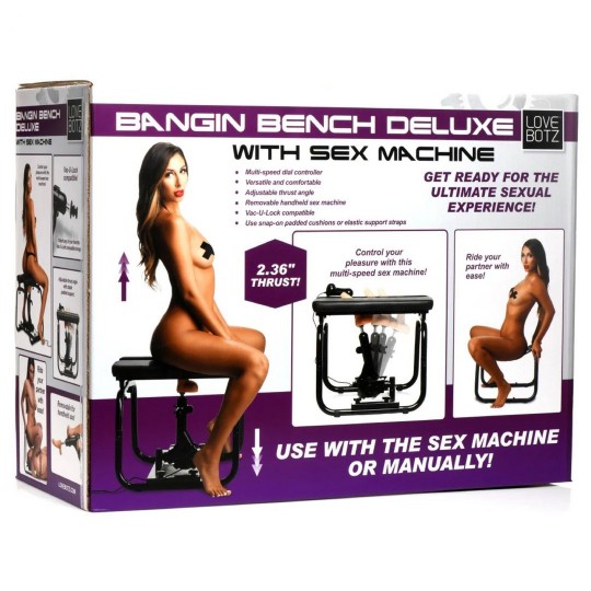 DELUXE BANGIN&#039; BENCH WITH SEX MACHINE - BLACK