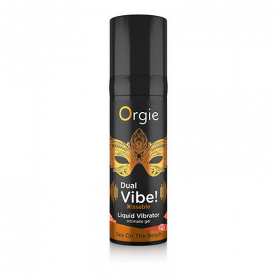 ЖИДКИЙ ВИБРАТОР ДЛЯ ПОЦЕЛУЕВ DUAL VIBE SEX ON THE BEACH 15МЛ ORGIE