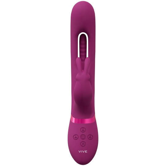MIKA - TRIPLE MOTOR - VIBRATING RABBIT WITH INNOVATIVE G-SPOT FLAPPING STIMULATOR - PINK
