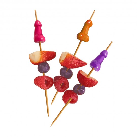 PINCHOS SUPER FUN PENIS - HOR D&#039;OEUVRE&#039;S PICKS - CONJUNTO DE 6 LITTLE GENIE PRODUCTIONS