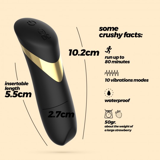 BLINDERS VIBROMASSEUR BULLET RECHARGEABLE NOIRE CRUSHIOUS