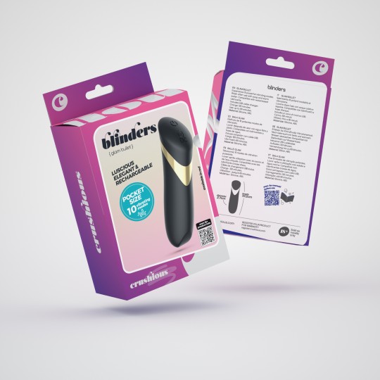 BLINDERS VIBROMASSEUR BULLET RECHARGEABLE NOIRE CRUSHIOUS