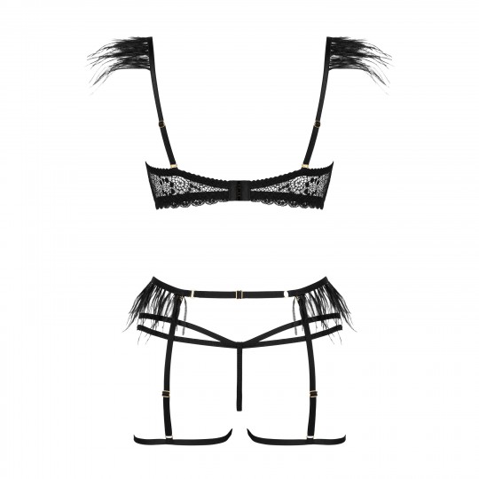 ENSEMBLE 4 PIÈCES CRYSTAL NOIR BEAUTY NIGHT FASHION