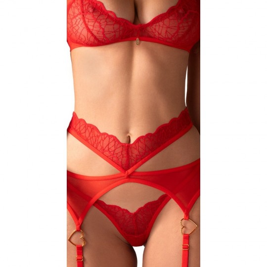 CONJUNTO DE 3 PEÇAS CUPIDE DESIR VERMELHO OBSESSIVE