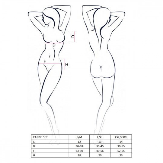 CONJUNTO DE 3 PIEZAS CANNE NEGRO PASSION