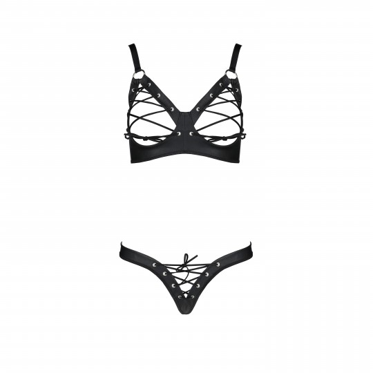 CONJUNTO DE 2 PIEZAS CELIN BIKINI NEGRO TALLA QUEEN PASSION
