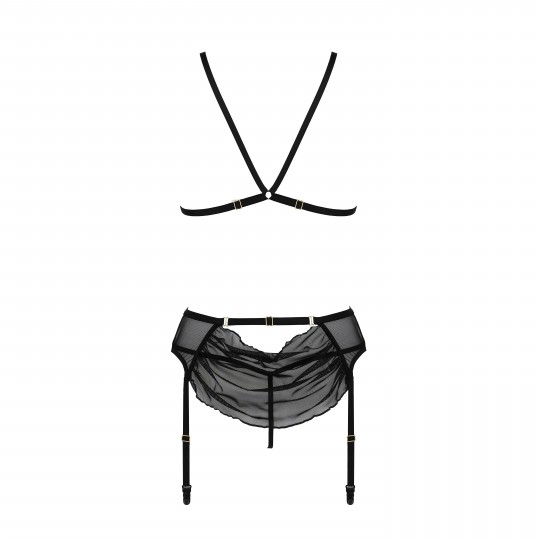 CONJUNTO DE 3 PIEZAS DELIENA NEGRO PASSION