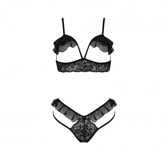 CONJUNTO DE 2 PIEZAS DOLLY NEGRO EROTIC LINE PASSION