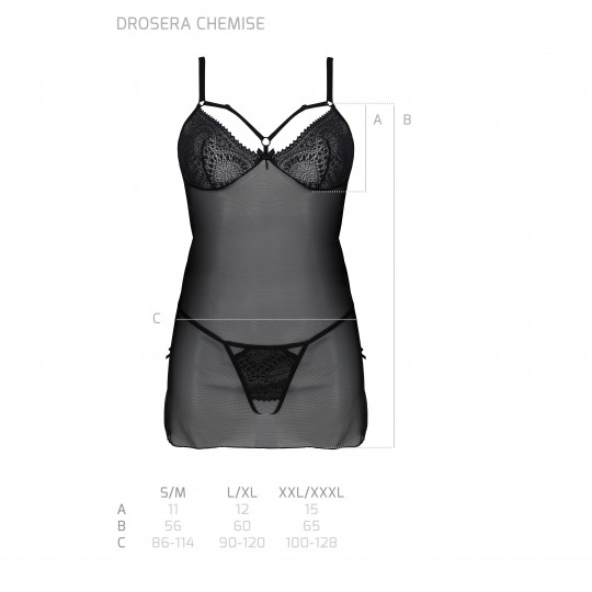 NUISETTE ET STRING DROSERA NOIR ECO COLLECTION PASSION