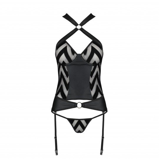 CORSET ET STRING HIMA NOIR PASSION