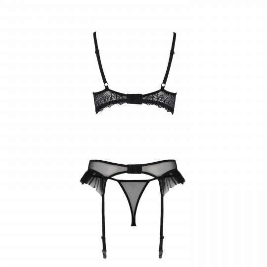 KERRIA SET WITH OPEN BRA BLACK  - ECO PASSION