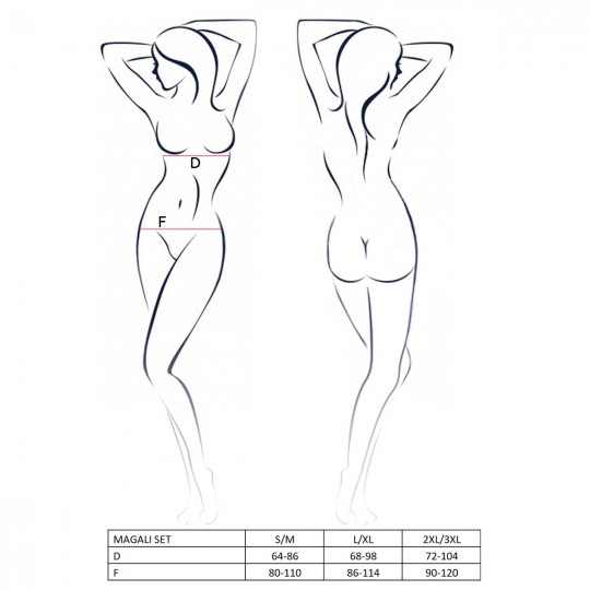 PASSION DEVIL COLLECTION MAGALI SET 3 PIECE RED