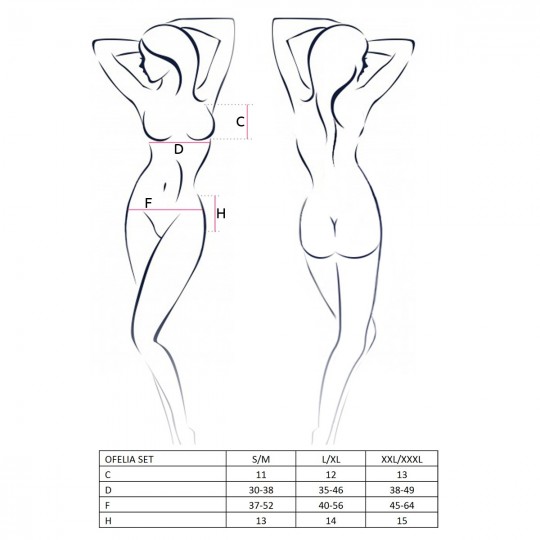 ENSEMBLE 3 PIÈCES OFELIA BLANC PASSION