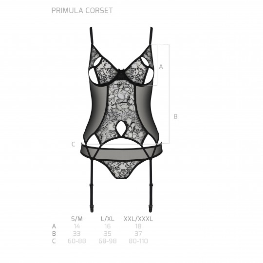 PRIMULA CORSET BLACK  - ECO PASSION