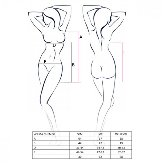 WILMA CHEMISE WHITE  - PASSION