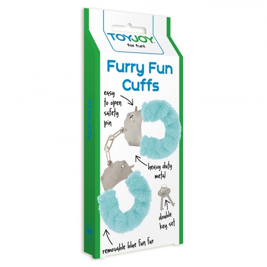 ALGEMAS COM PELÚCIA FURRY FUN AZUL CLARO TOYJOY
