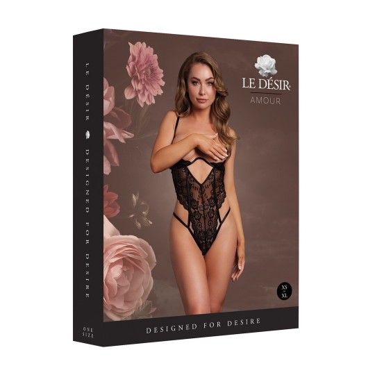 BODY LACE UNDERWIRED NOIR LE DÉSIR