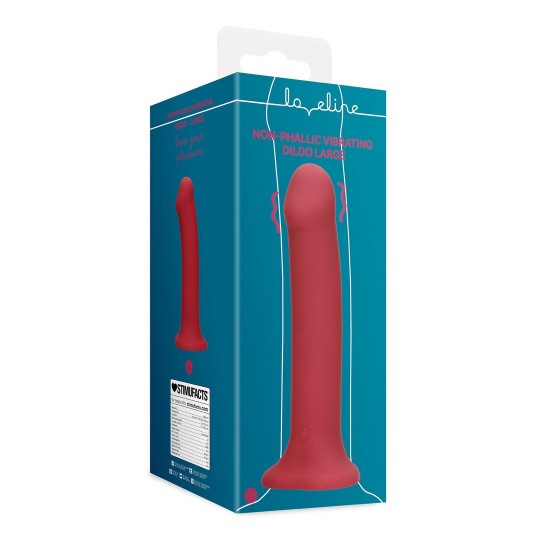 VIBRADOR NON-PHALLIC VIBRATING DILDO GRANDE VERMELHO LOVELINE