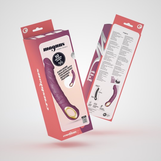 PACK DE 16 VIBRADOR FLEXÍVEL MAGNUS BEND ROXO CRUSHIOUS