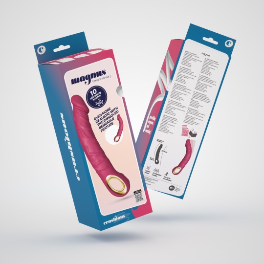 CONFEZIONE DA 16 VIBRATORE FLESSIBILE MAGNUS BEND ROSA CRUSHIOUS