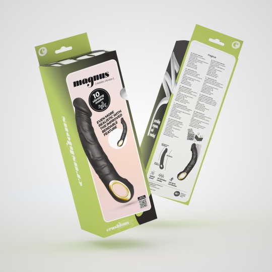 CONFEZIONE 5 + 1 OMAGGIO VIBRATORE FLESSIBILE MAGNUS BEND NERO CRUSHIOUS