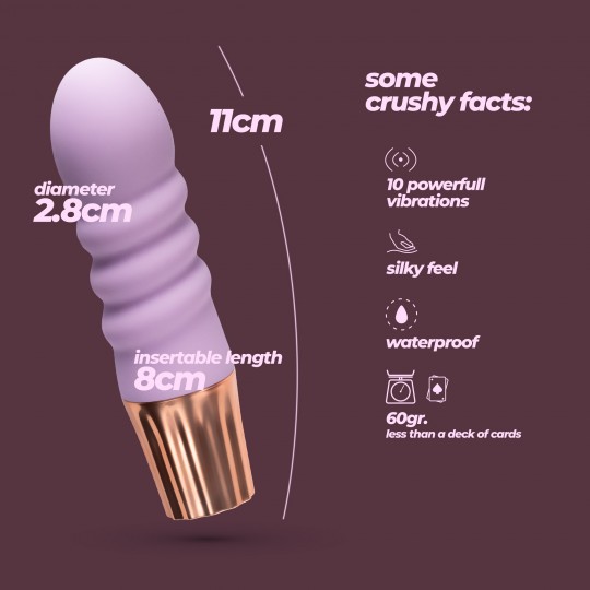 МИНИ ВИБРАТОР CRUSHIOUS MELLOW BUBBLES ЛАВАНДА