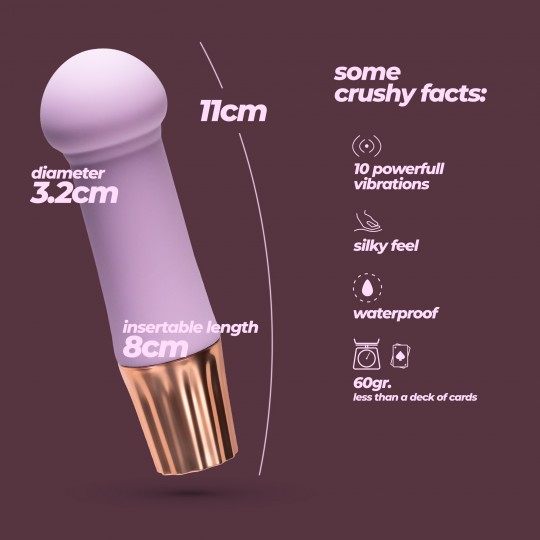 МИНИ ВИБРАТОР CRUSHIOUS MELLOW PUFF ЛАВАНДА