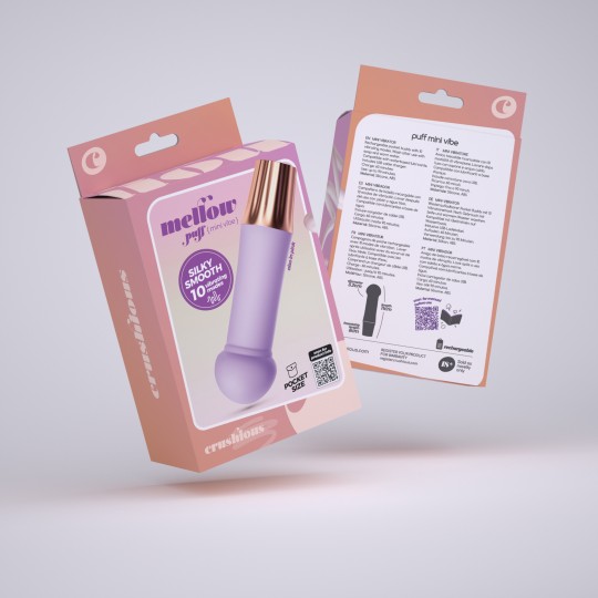 PACK 5 + 1 GRATUITO MINI VIBRATORE MELLOW PUFF LAVANDA CRUSHIOUS