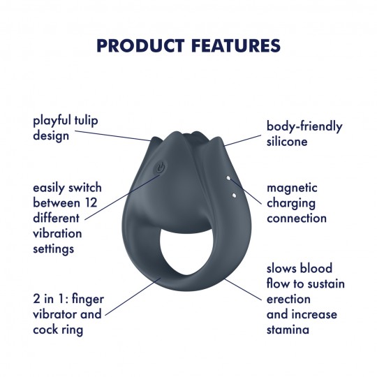 ANILLO PARA EL PENE CON VIBRACIÓN PERFECT PAIR 2 SATISFYER