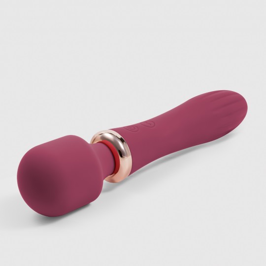 VIBROMASSEUR WAND DOUBLE JINX VIN ROUGE CRUSHIOUS