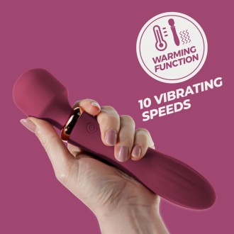 VIBROMASSEUR WAND DOUBLE JINX VIN ROUGE CRUSHIOUS