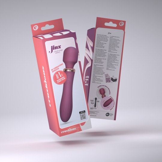 VIBROMASSEUR WAND DOUBLE JINX VIN ROUGE CRUSHIOUS