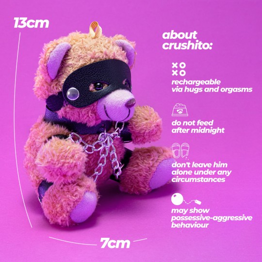 БРЕЛОК ДЛЯ КЛЮЧЕЙ МИШКА НА ЦЕПОЧКЕ CRUSHIOUS CRUSHITO