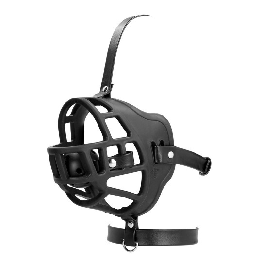 MUZZLE WITH REMOVABLE BALL GAG - BLACK