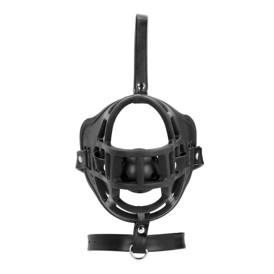 MUZZLE WITH REMOVABLE BALL GAG - BLACK