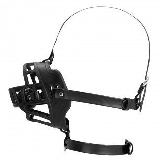 MUZZLE WITH REMOVABLE BALL GAG - BLACK