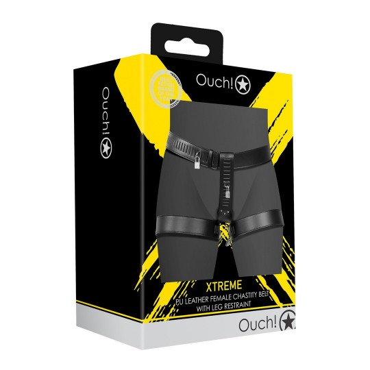 CEINTURE DE CHASTETÉ AVEC RESTRICTIONS POUR LES JAMBES XTREME OUCH!