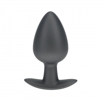 PLUG ANAL SMOOTH SILICONE LARGE 3,5 /8,9 CM GUN METAL OUCH!